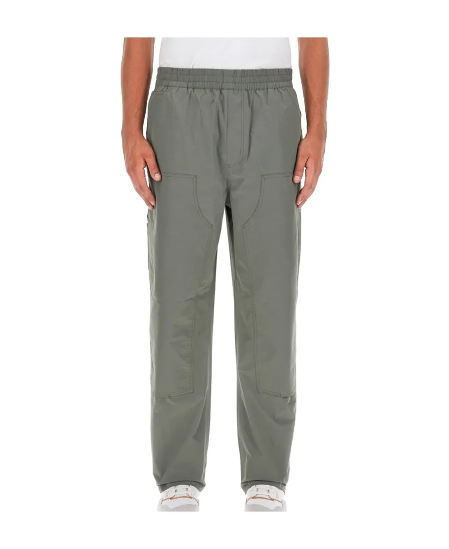 Logo-Patch Straight-Leg Trousers