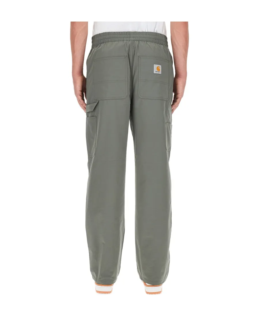 Logo-Patch Straight-Leg Trousers