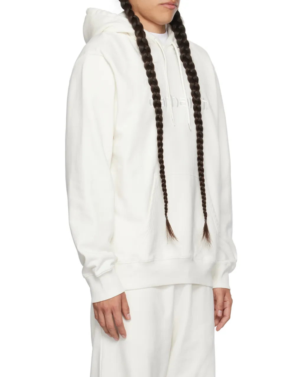 Logo Embroidered Drawstring Hoodie