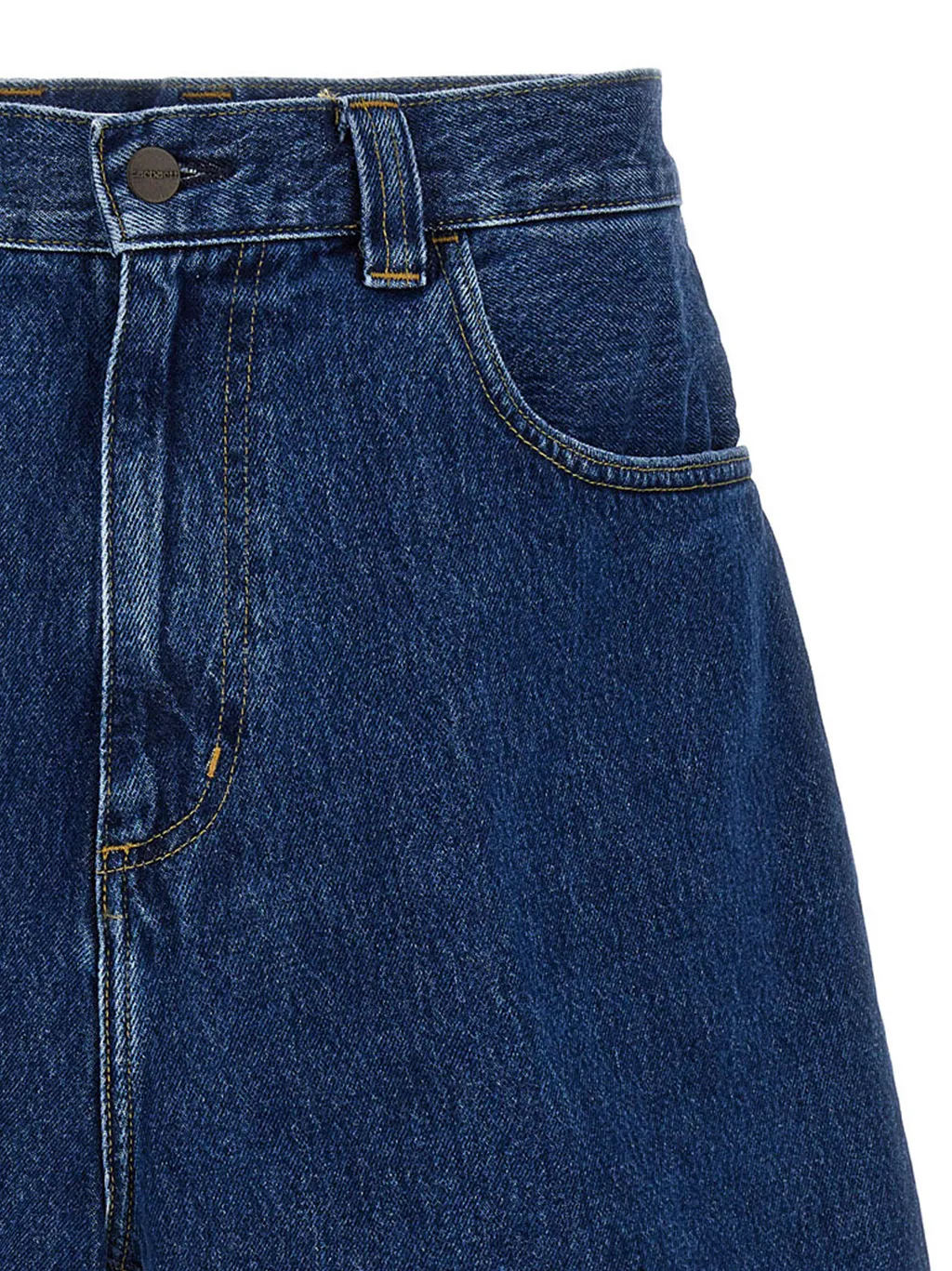 Logo-Patch Knee-Length Denim Shorts