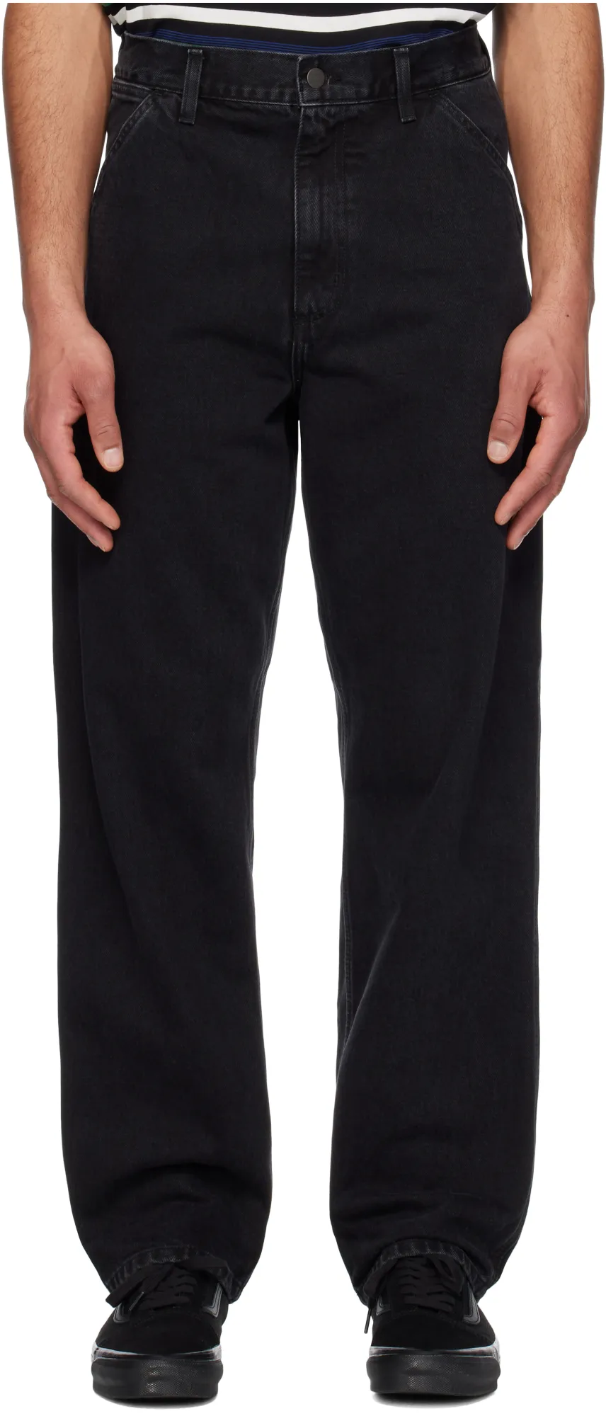 Logo-Patch Straight-Leg Jeans