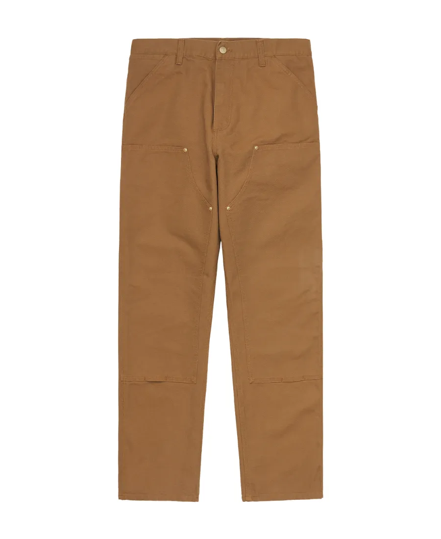 Double Knee Panelled Straight-Leg Trousers