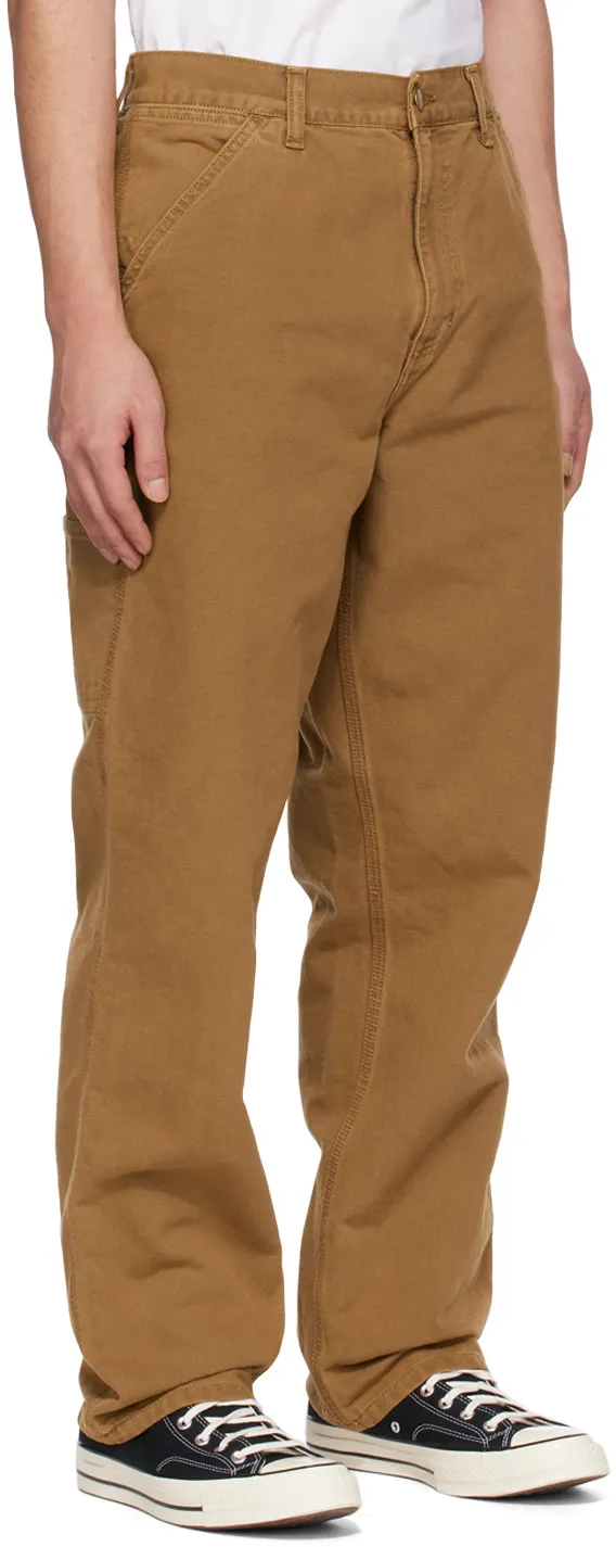 Logo-Patch Straight-Leg Trousers