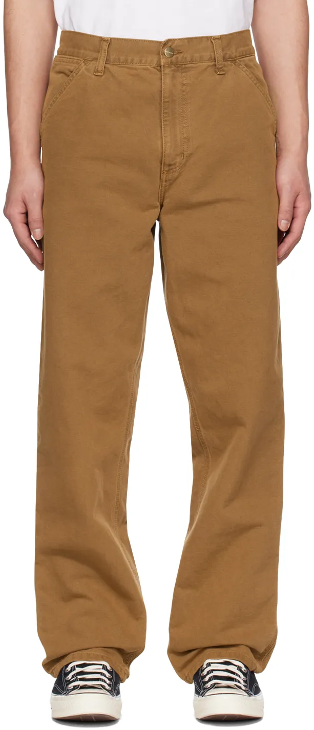 Logo-Patch Straight-Leg Trousers