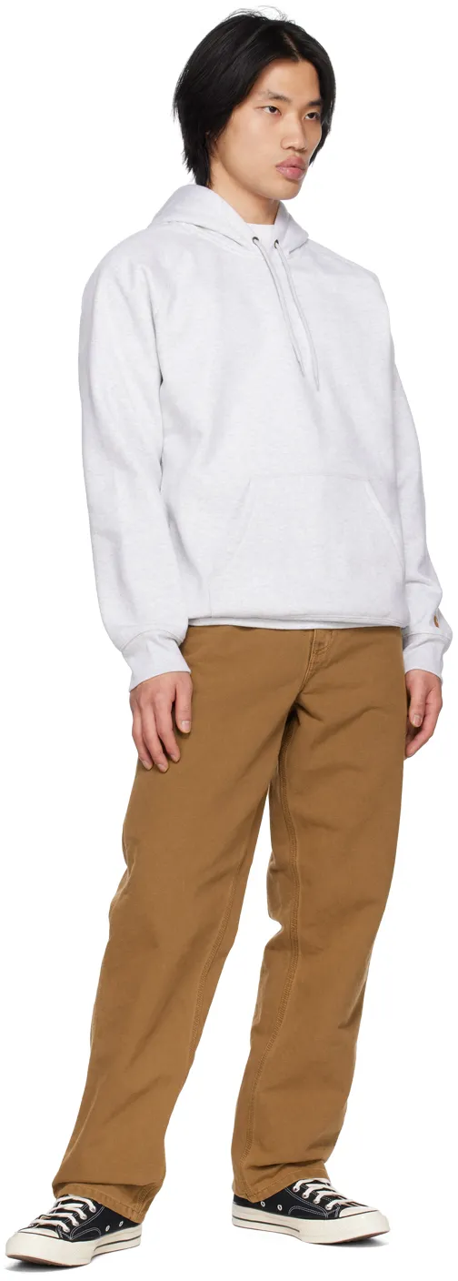 Logo-Patch Straight-Leg Trousers