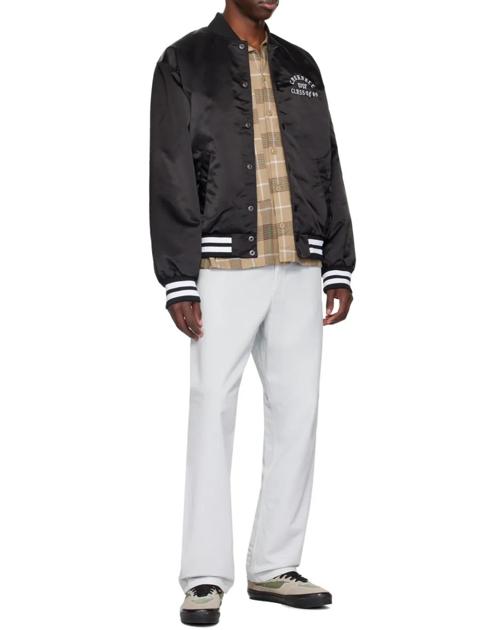 Single Knee Straight-Leg Trousers