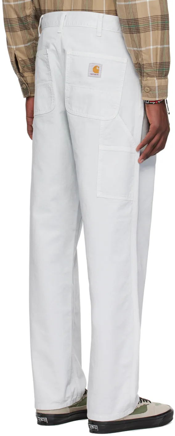 Single Knee Straight-Leg Trousers