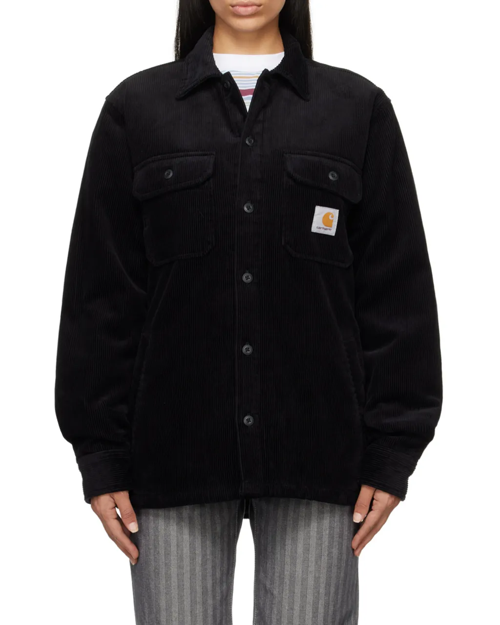 Whitsome Logo-Patch Shirt Jacket