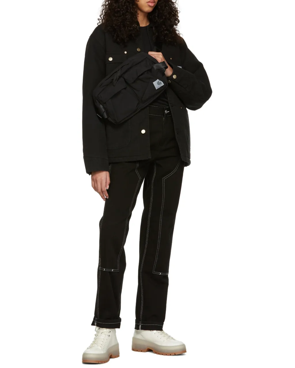 Logo-Patch Shirt Jacket