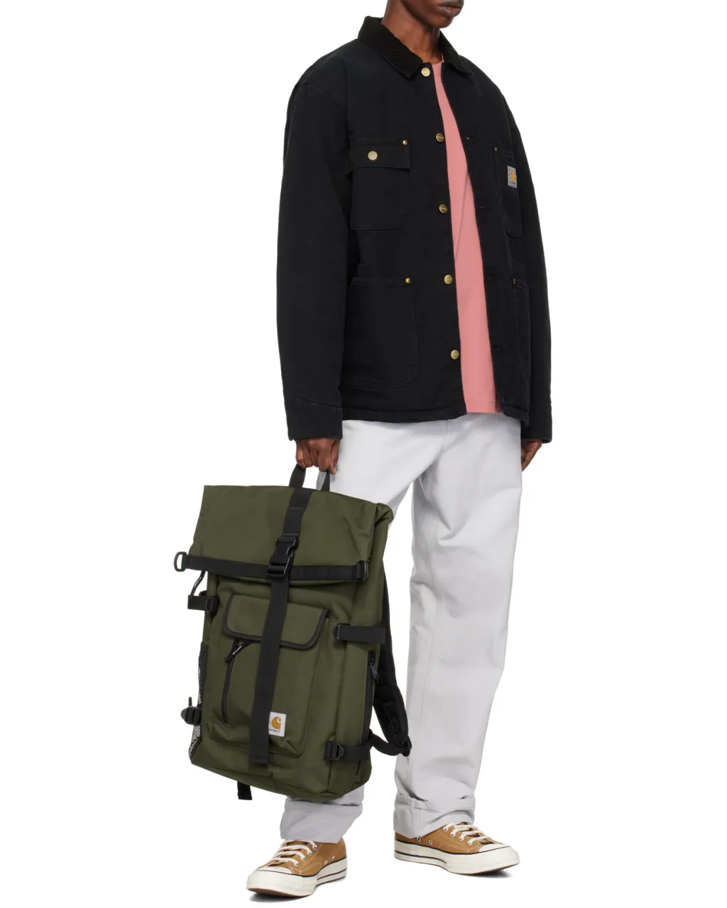 Logo-Patch Shirt Jacket