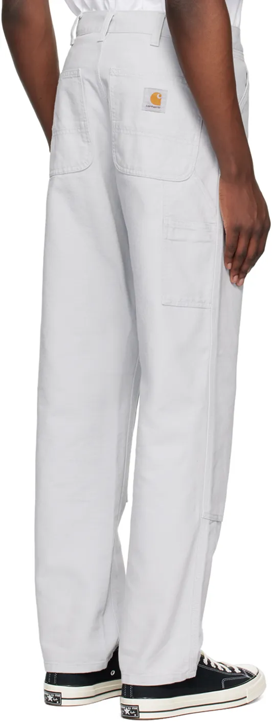 Double Knee Straight-Leg Trousers