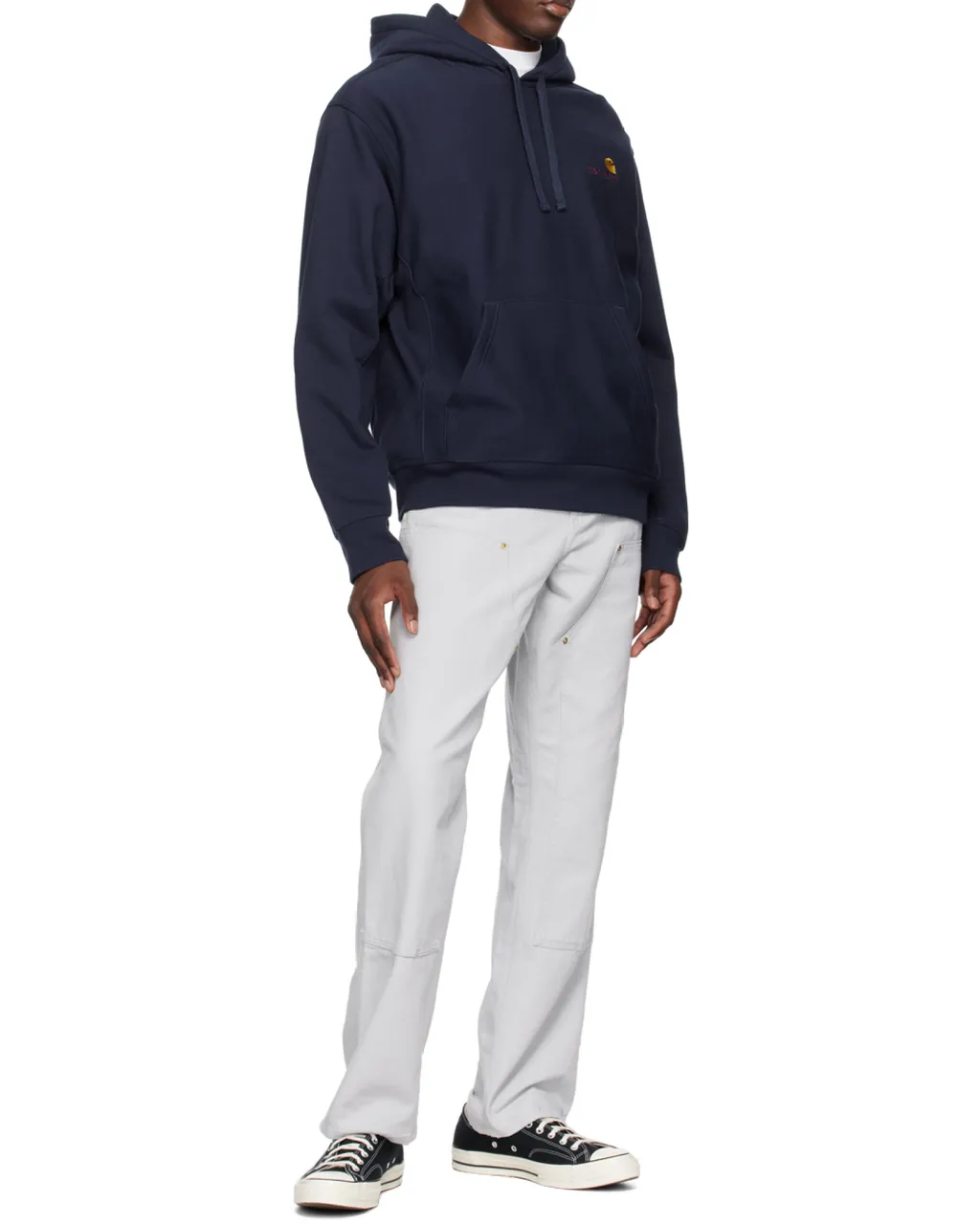 Double Knee Straight-Leg Trousers