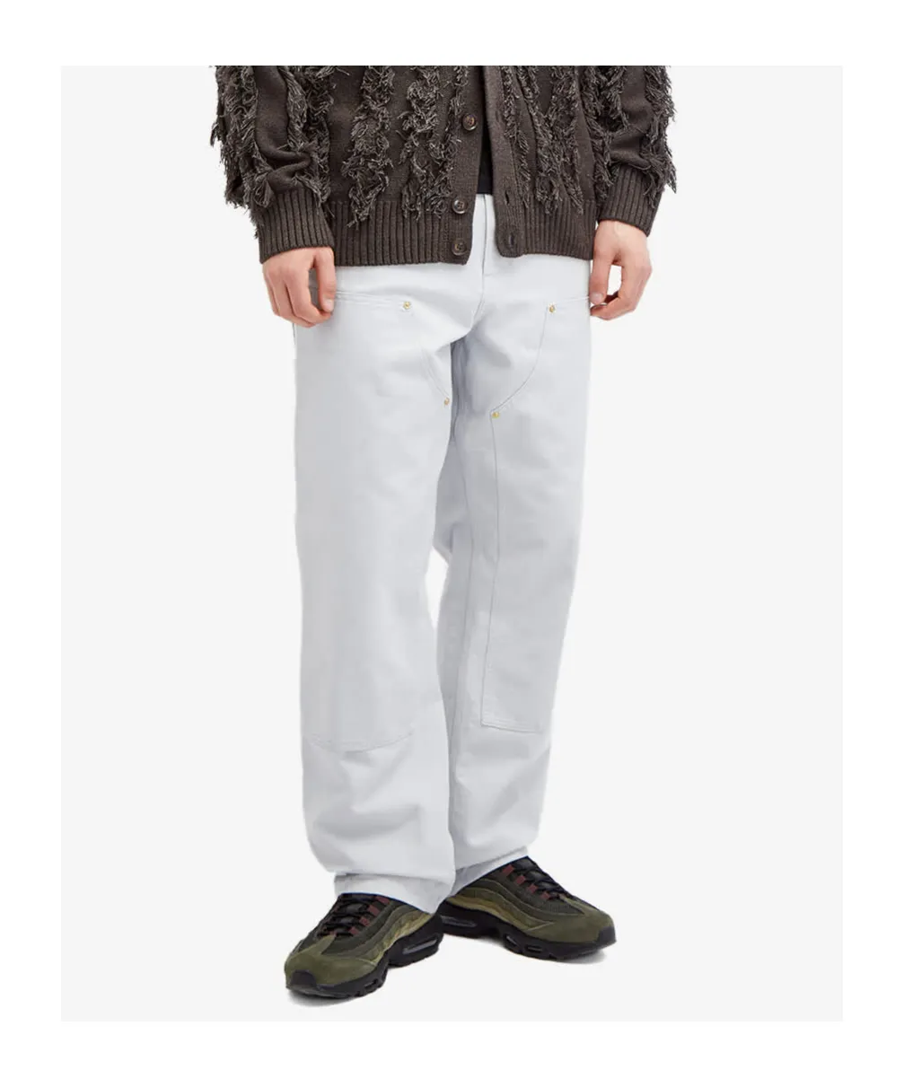 Double Knee Straight-Leg Trousers