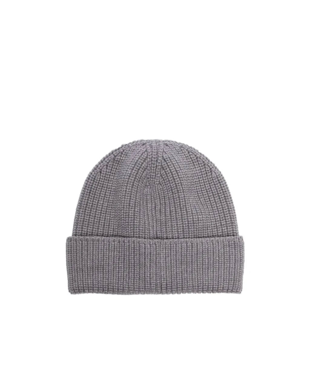 Ribbed-Knit Logo-Patch Beanie