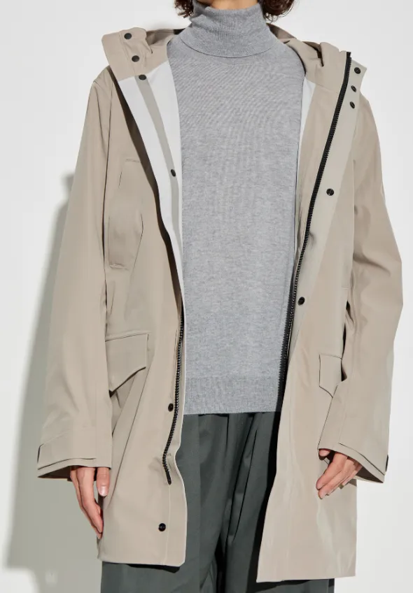 Logo-Patch Parka Coat