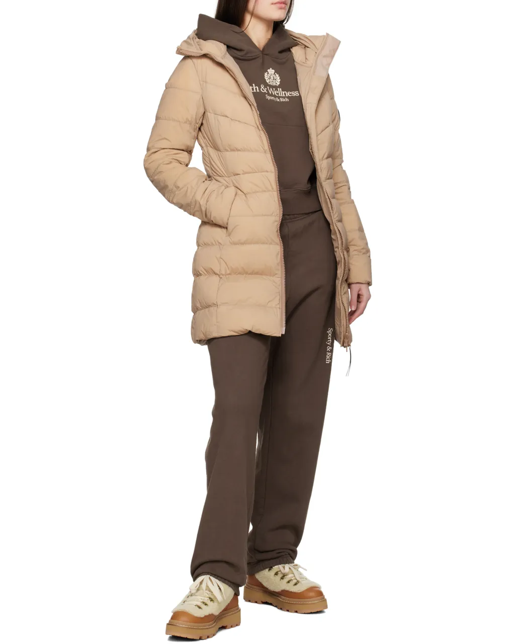 Clair Hooded Quilted Coat