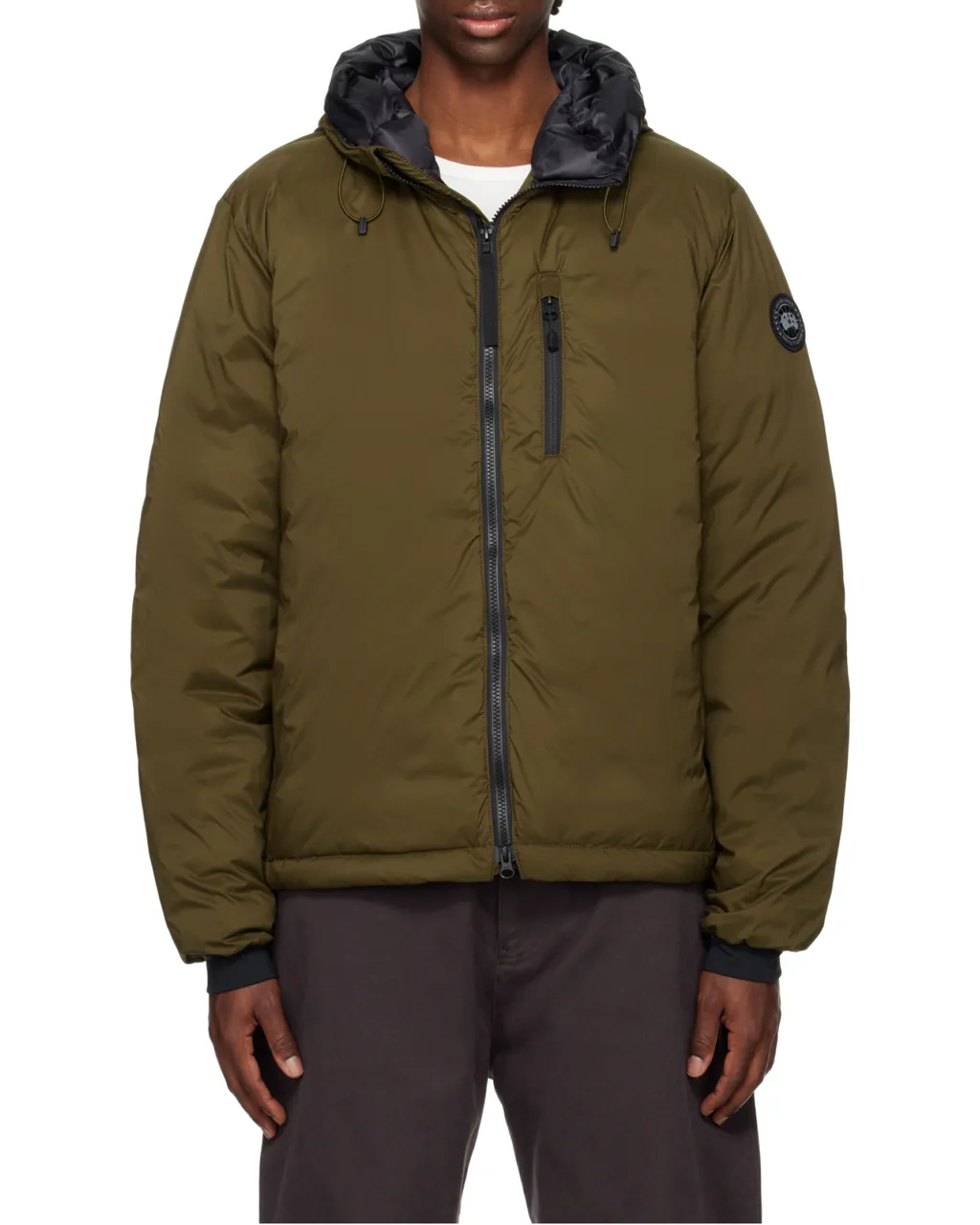 Zip-Up Hooded Down Jacket