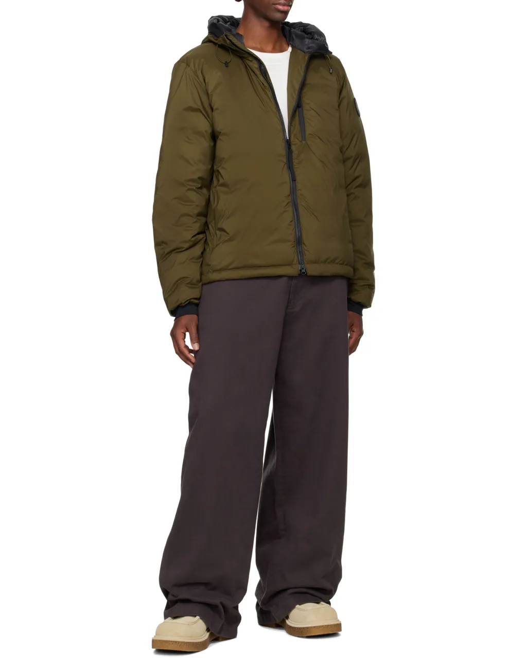 Zip-Up Hooded Down Jacket