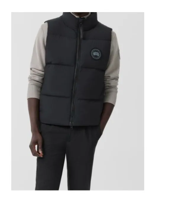 High-Neck Zip-Up Padded Vest