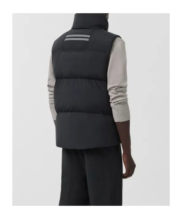 High-Neck Zip-Up Padded Vest