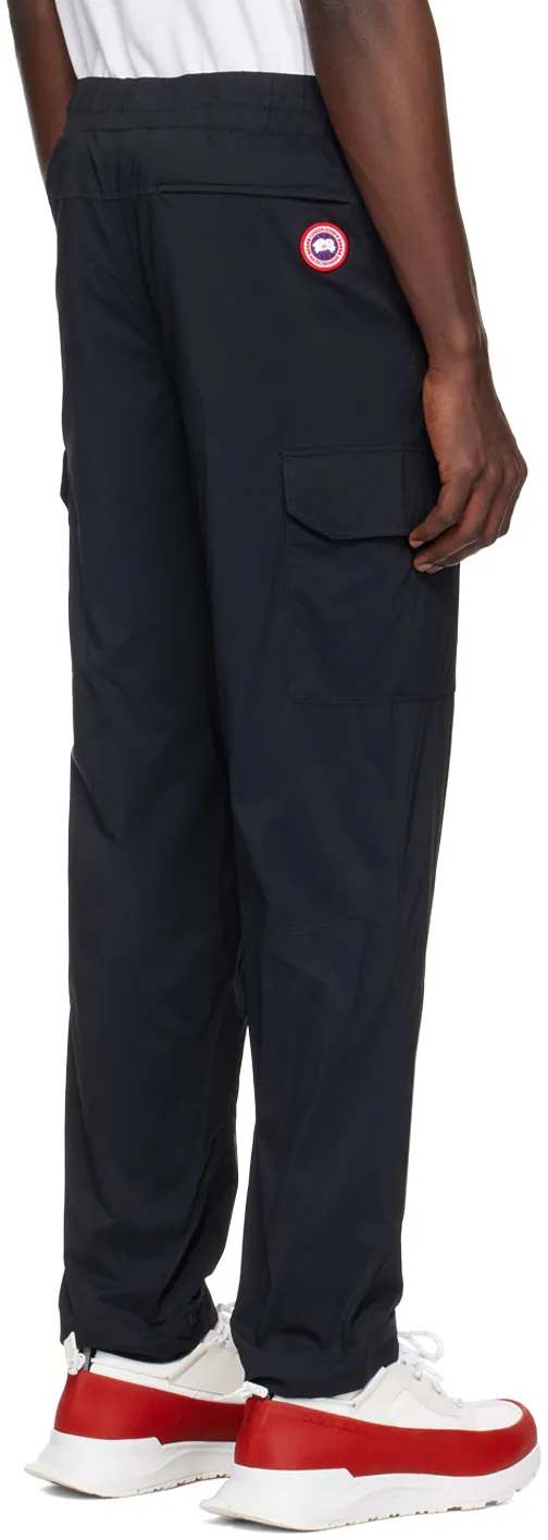 Logo Patch Drawstring Cargo Trousers