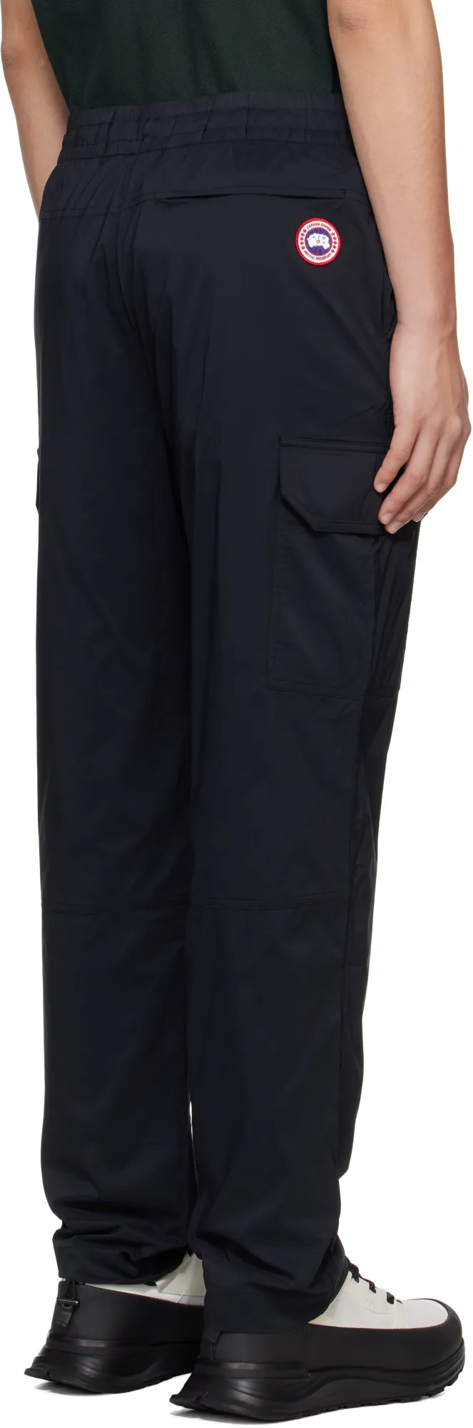 Logo Patch Drawstring Cargo Trousers
