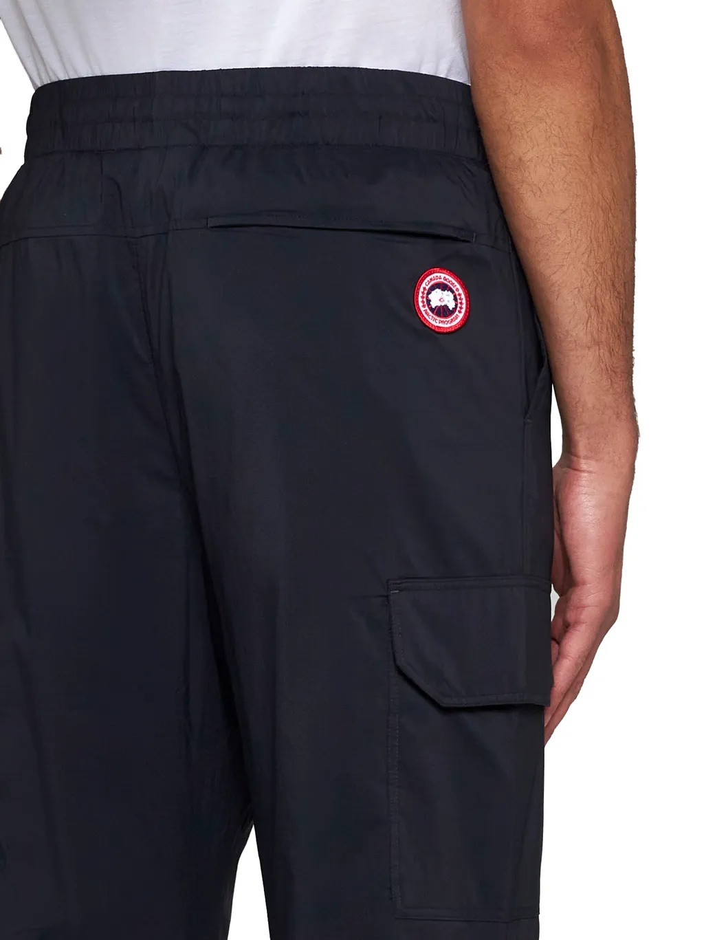 Logo Patch Drawstring Cargo Trousers