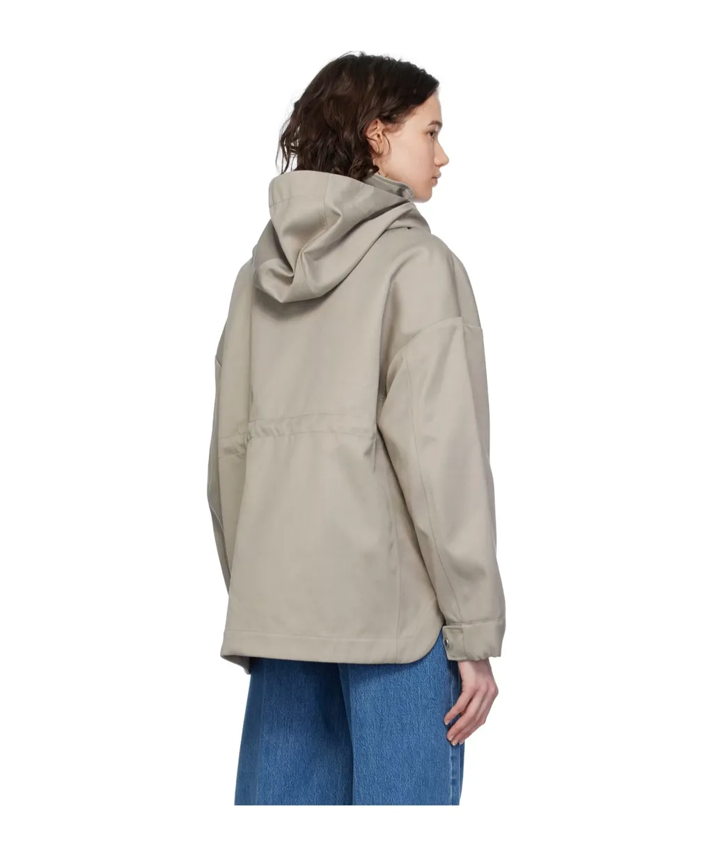 Olivine Zipper Casual Jacket