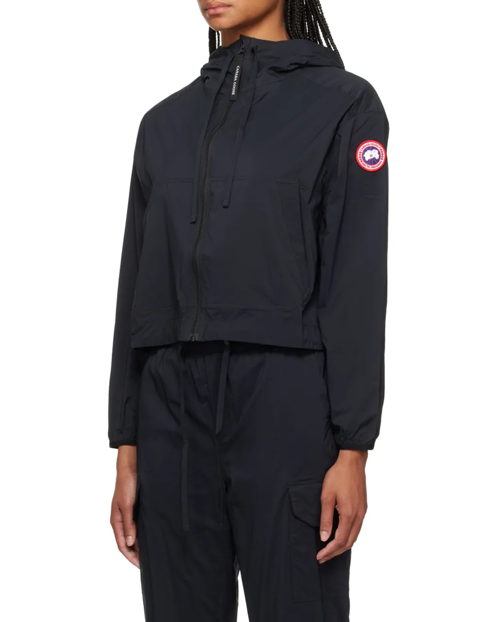 Kaslo Zip-Up Cropped Windbreaker