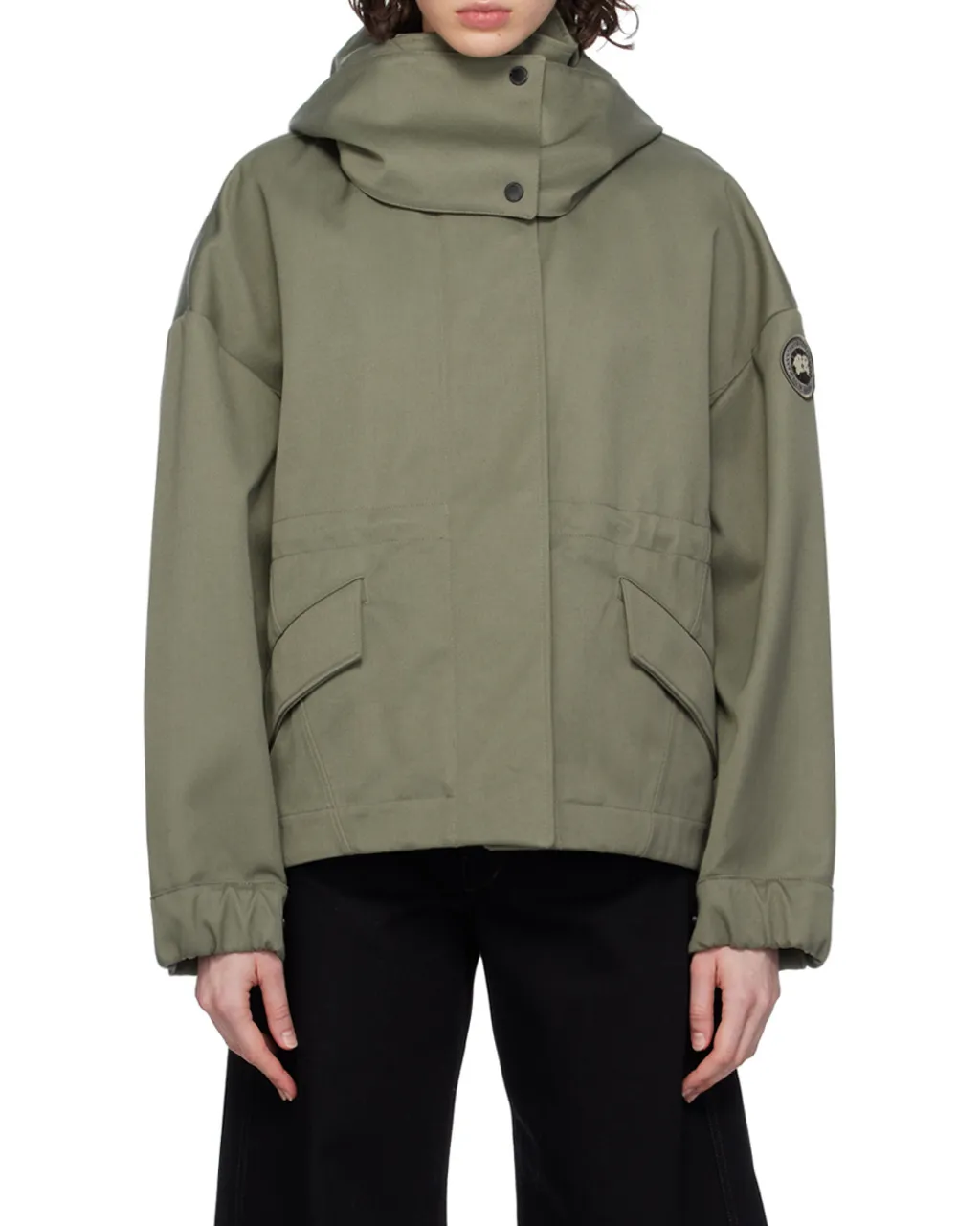 Concealed Fastened Hooded Jacket