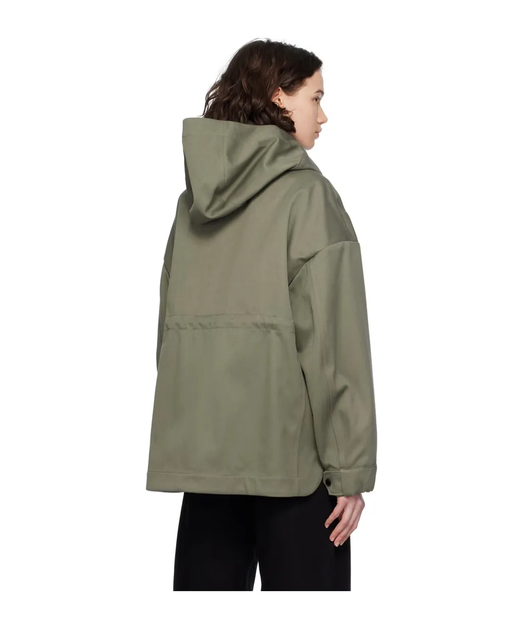 Concealed Fastened Hooded Jacket