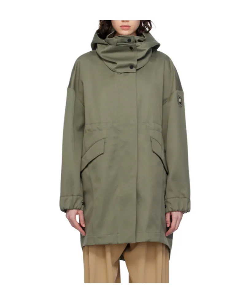 Olivine Long-Sleeved Parker Coat
