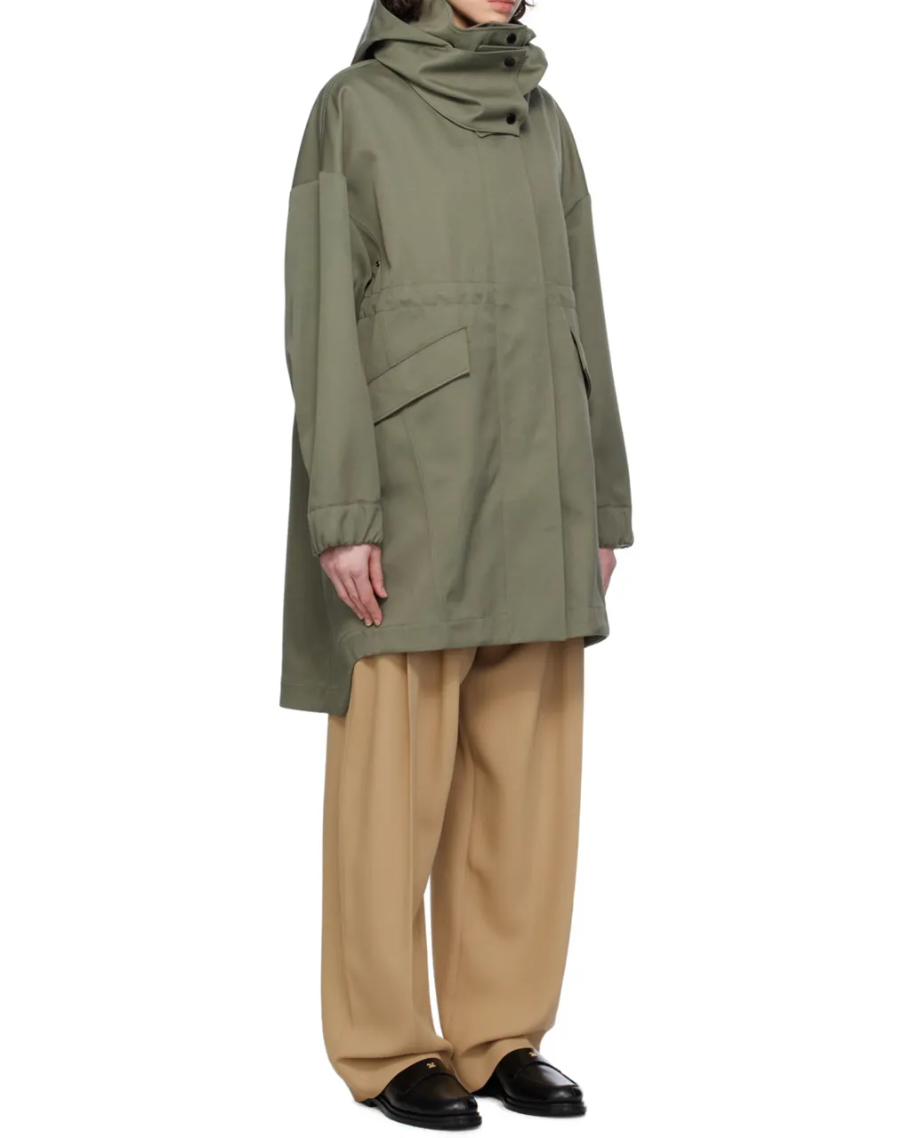 Olivine Long-Sleeved Parker Coat