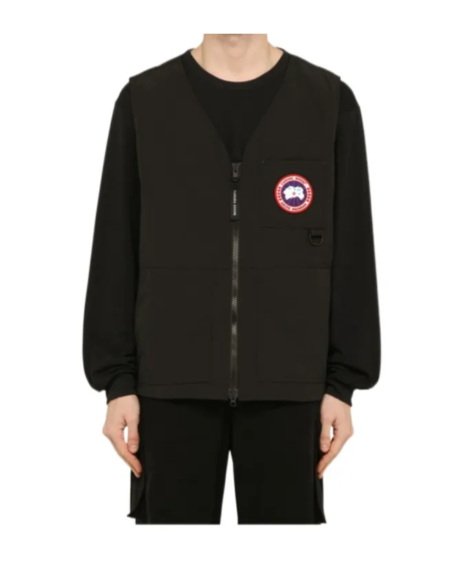 Logo Patch Zipped Vest
