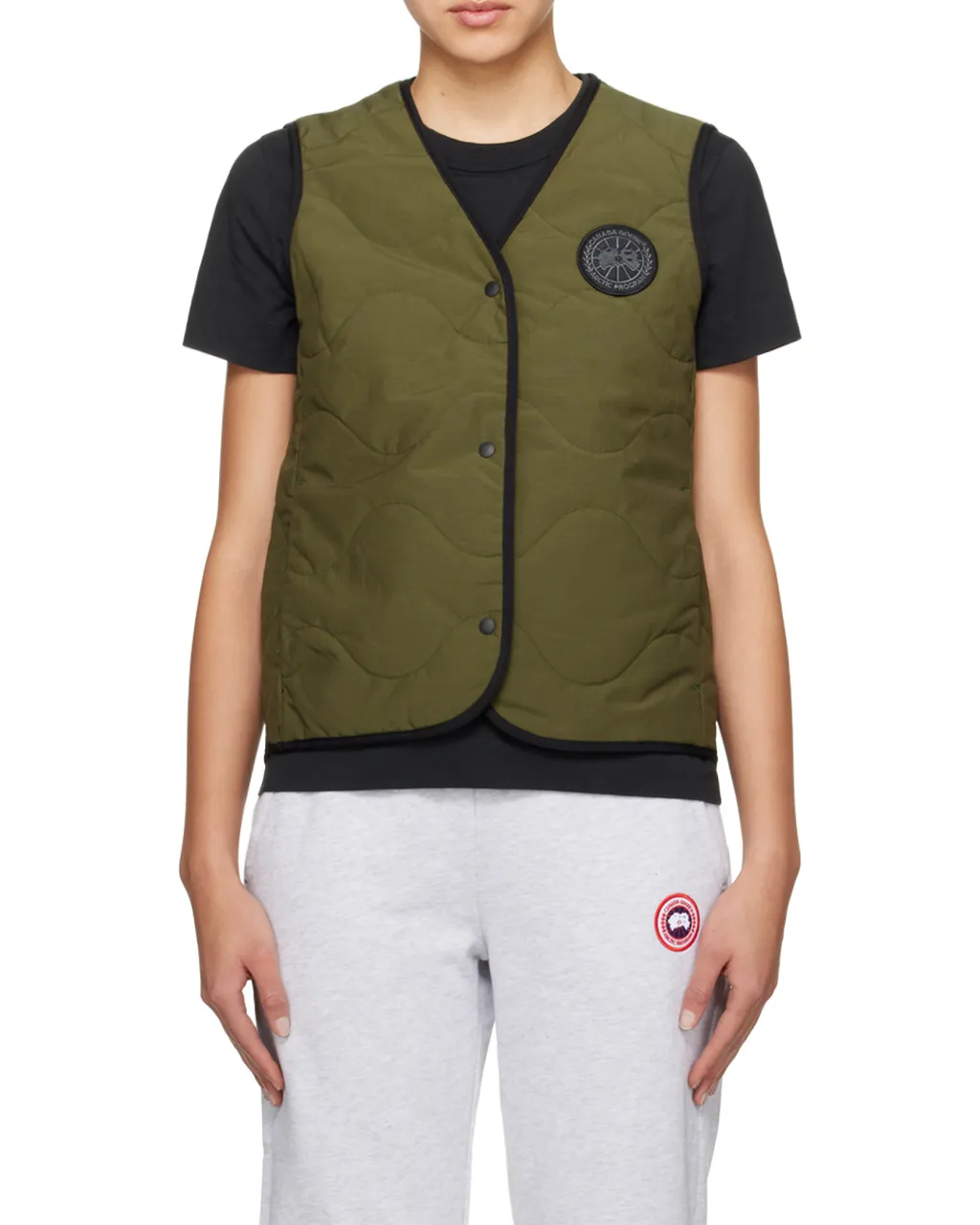 Logo Patch Padded Vest