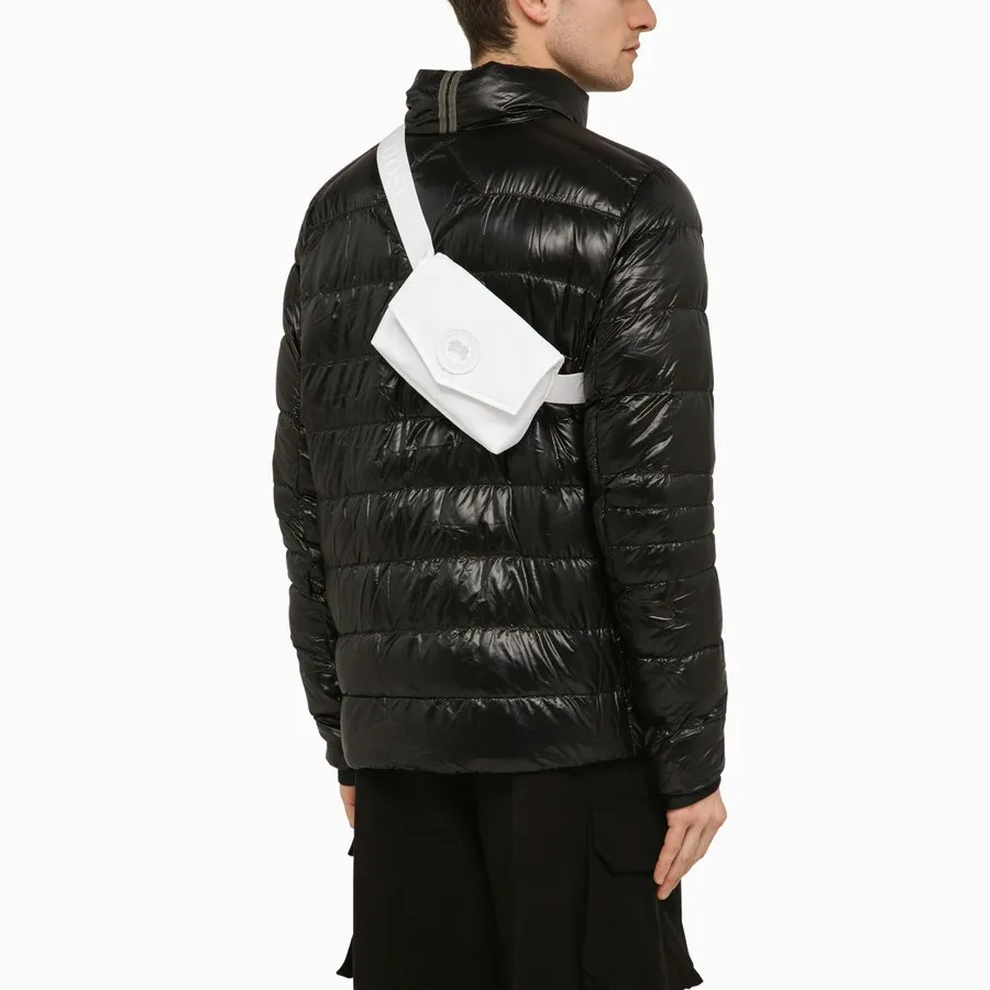 Logo-Patch Foldover Top Belt Bag