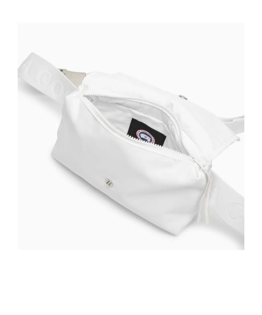 Logo-Patch Foldover Top Belt Bag