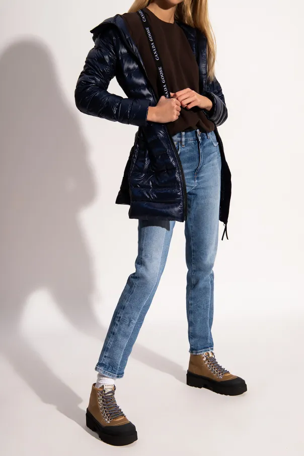 Logo-Patch Sleeve Padded Coat