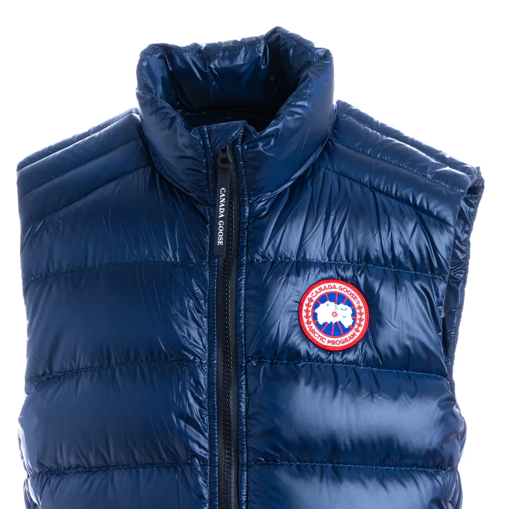 Zipped Logo Patch Down Gilet