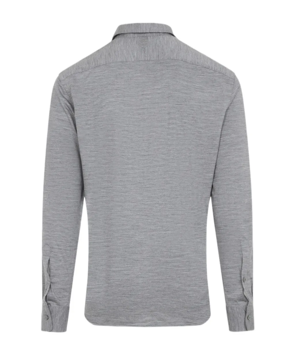 Long-Sleeved Wool Shirt
