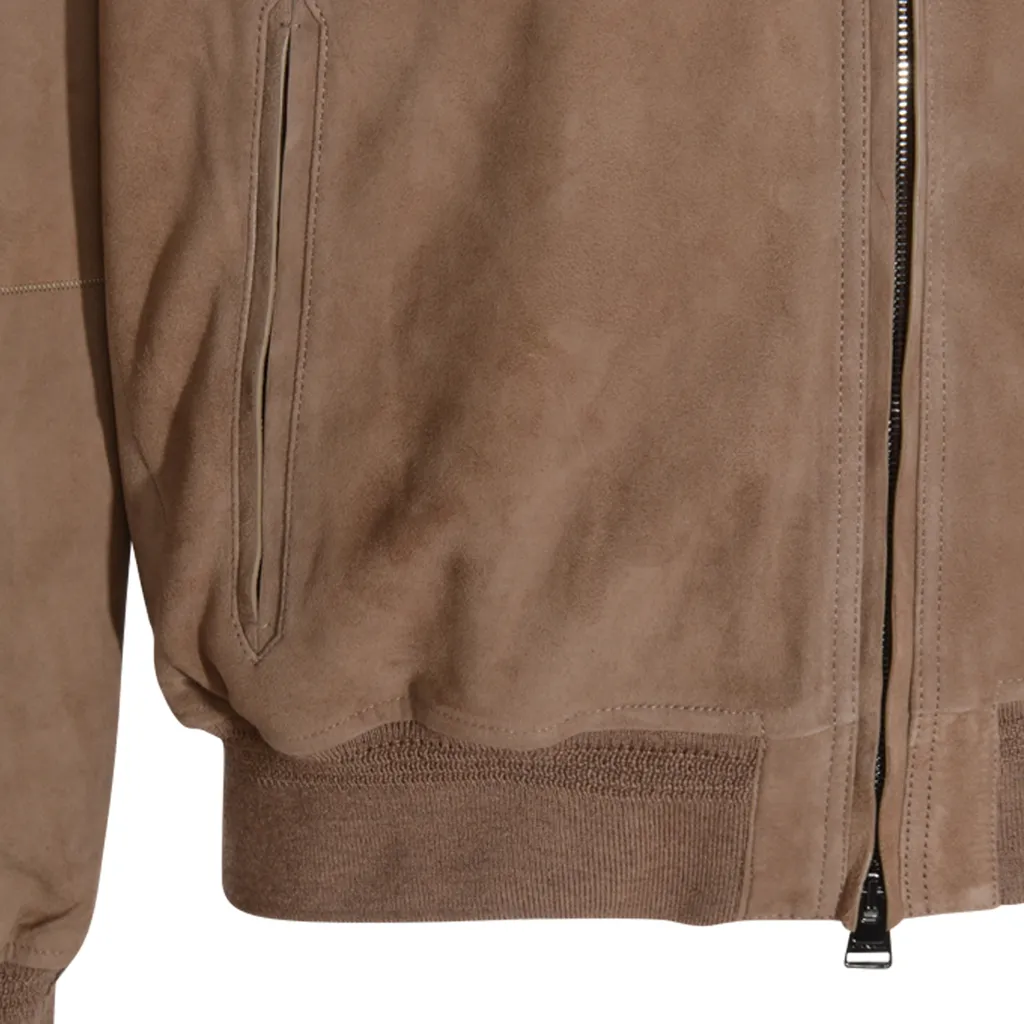 Zip-Up Suede Jacket