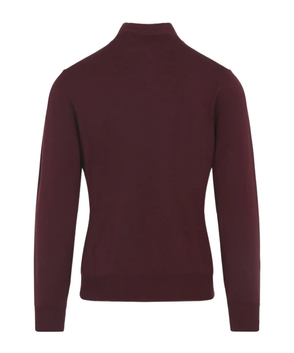 Zip-Neck Wool Sweater