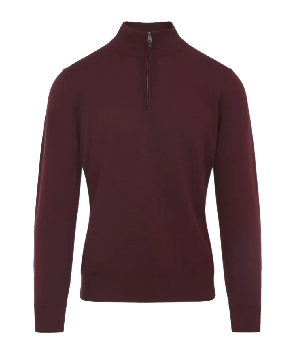 Zip-Neck Wool Sweater
