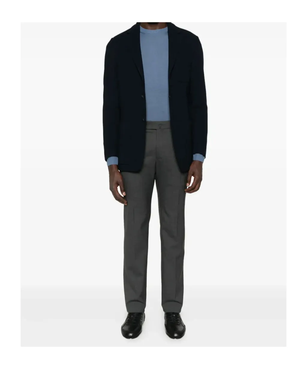 Patch-Pocket Knitted Blazer