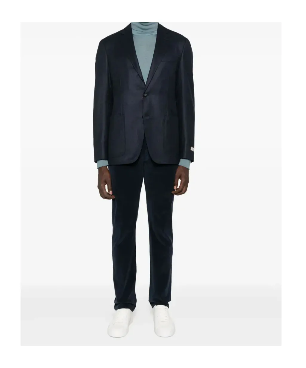 Patch-Pocket Two-Button Blazer