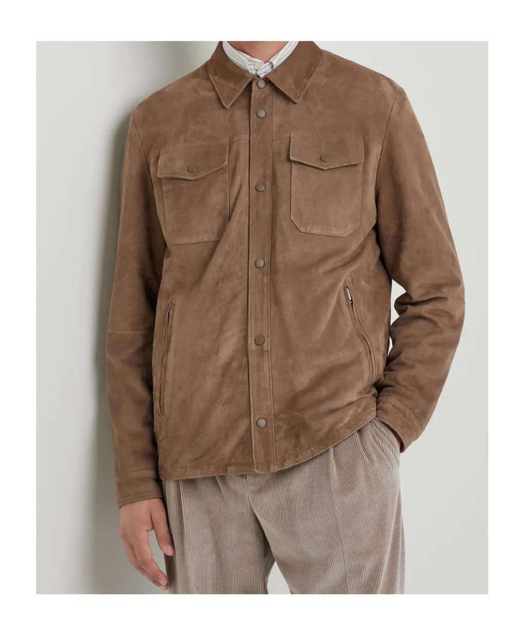 Suede Buttoned Jacket