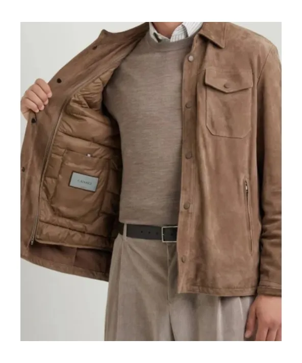 Suede Buttoned Jacket