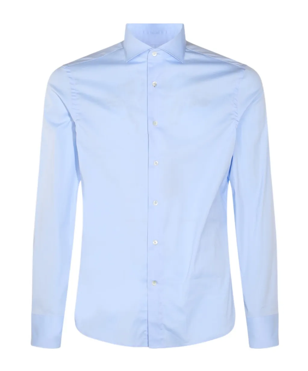 Long-Sleeve Button-Fastening Shirt