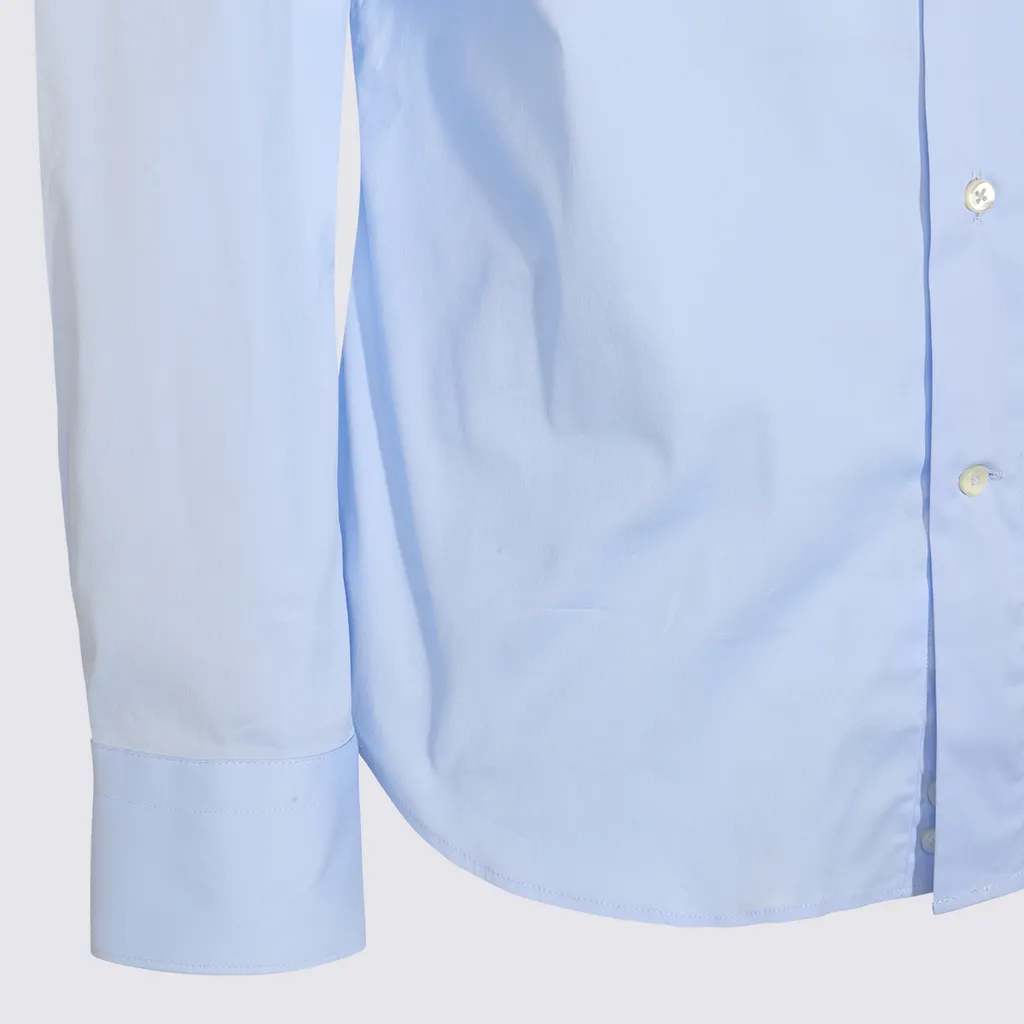 Long-Sleeve Button-Fastening Shirt