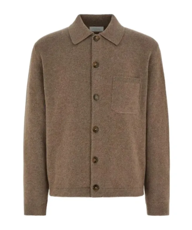 Buttoned Patch-Pocket Cardigan